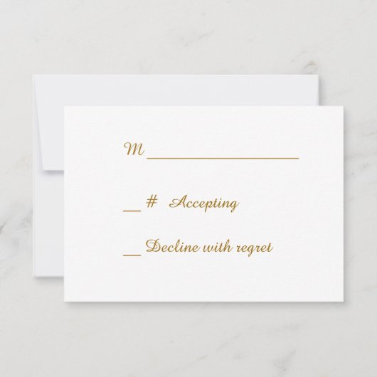 赤いホリエレガントークリスマスウェディングRSVP 出欠カード (裏面)