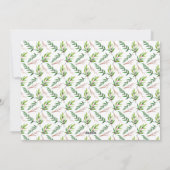 赤いホリーの水の色メリークリスマスファミリーフォト シーズンカード (裏面)