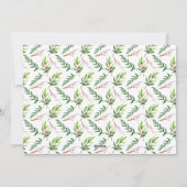 赤いホリーの水の色メリークリスマスファミリーフォト シーズンカード (裏面)