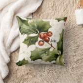 赤いホリーエレガントを作ビクトリアン成 クッション (ブランケット)