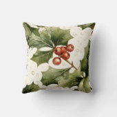 赤いホリーエレガントを作ビクトリアン成 クッション (裏面)