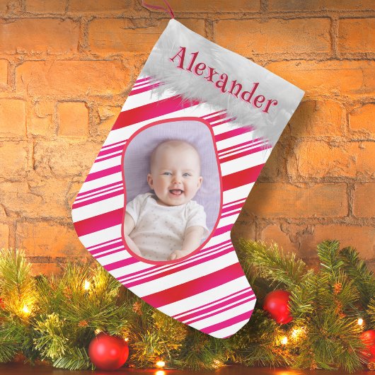 赤いホワイトキャンディーケーンパタークラシックンおもしろい スモールクリスマスストッキング