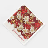 赤いホワイトクリスマスフローラルパターン#17 ID1009 (コーナー)