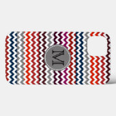 赤いホワイトグレーシェブロンジグザグモノグラムケースメイトi Case-Mate iPhoneケース (裏面 (横))