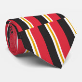 赤いホワイトゴールド及び黒の積み重ねのタイ ネクタイ (ロール)