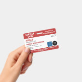 赤いホワイトサービスドッグ2ロゴなし写真ID バッジ (手持ち)