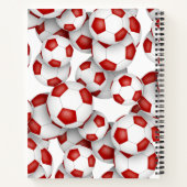 赤いホワイトスクールチームが女の子の男の子を色付けする ノートブック (裏面)