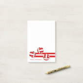 赤いホワイトバレーボーカスタムルコーチ名 ポストイット (デスク上)