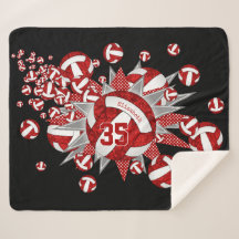 赤いホワイトバレーボール星ガールズ名前をカスタムする