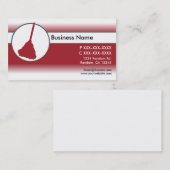 赤いホワイトフェードフェザーのダスター名刺 名刺 (正面/裏面)