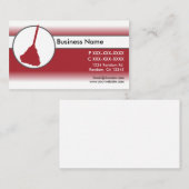 赤いホワイトフェードフェザーのダスター名刺 名刺 (正面/裏面)