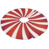 赤いホワイトペパーミントスワールクリスマスツリースカート フェイクリネンツリースカート (アングル)