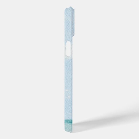 赤いホワイトライトハウスタワーストーン砂の水色 Case-Mate iPhoneケース (裏面 / 右)