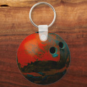 赤いボウリングカスタマイズボール キーホルダー (正面)