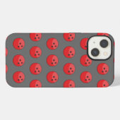 赤いボウリングボール パターン iPhoneケース (裏面横)