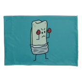 赤いボクシンググラブが付いているブリトーのボクサーの戦闘機 枕カバー (正面)