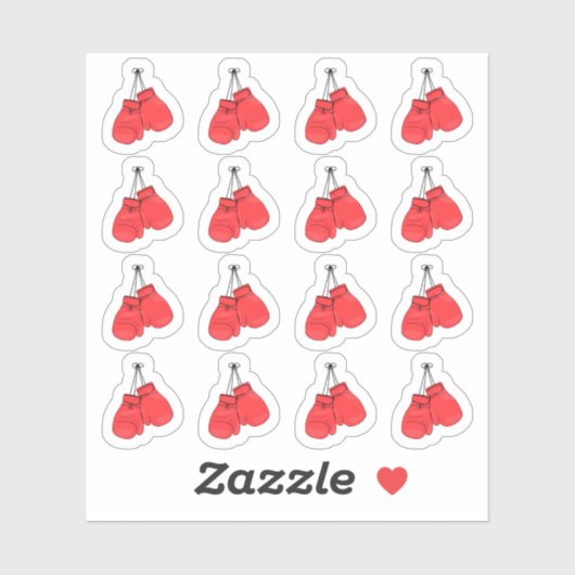 赤いボクシンググローブ スポーツトレーニング リマインダー プランナー シール (シート)