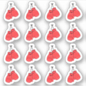 赤いボクシンググローブ スポーツトレーニング リマインダー プランナー シール (正面)