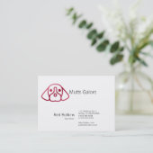 赤いボタンのスタイルの勾配犬 名刺 (スタンド正面)