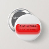 赤いボタンのバッジの名札の半透明なボタン 缶バッジ (正面&裏面)