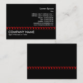 赤いボックス線 – 黒 名刺 (正面/裏面)