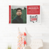 赤いボックス & 写真 卒業バナー 横断幕 (インサイチュ)