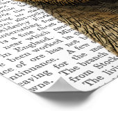 赤いボブ縁どル帽のテリア ポスター (角)