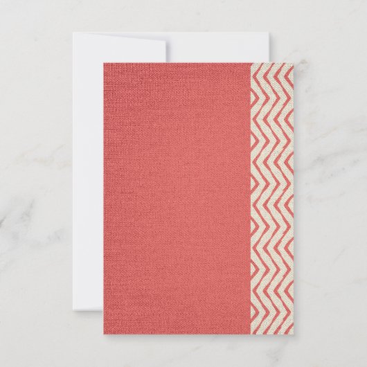 赤いボホ織物のテクスチャーロマンチッ婚約したクカップル セーブザデート (裏面)