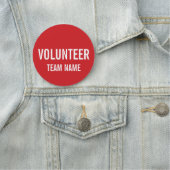 赤いボランティアバカスタムッジ（チーム名） 名札 (インサイチュ)