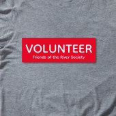 赤いボランティアバッジ名タグ 名札