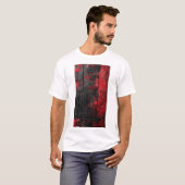 赤いボードTグランジ市のVanta黒背景 Tシャツ (正面フル)