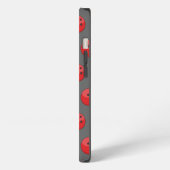 赤いボーリングボールパターン iPhoneケース (左側面)