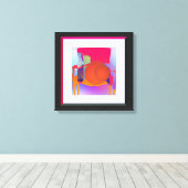 赤いボールのアームチェア キャンバスプリント (インサイチュ (ウッドフロア))