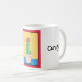 赤いボールのサボテンは、とっさに可愛パーソナライズされたい。 コーヒーマグカップ (正面右)