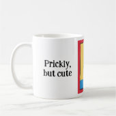 赤いボールのサボテンは、とっさに可愛パーソナライズされたい。 コーヒーマグカップ (左)