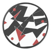 赤いボールを見つける アイスホッケーパック (正面)