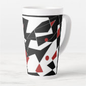 赤いボールを見つける カフェラテマグ (右アングル)