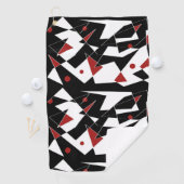 赤いボールを見つける ゴルフタオル (インサイチュ)