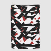 赤いボールを見つける ゴルフタオル (正面)