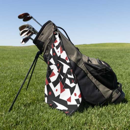 赤いボールを見つける ゴルフタオル (グリーン)