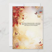 赤いボールガウンフローラ花嫁になるブライダル 招待状 (裏面)