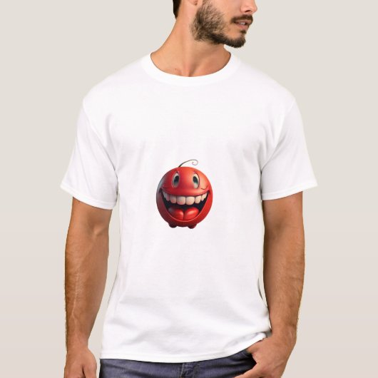 赤いボールデザインTシャツ Tシャツ (正面)