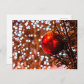 赤いボール、白い照明灯 ポストカード (正面/裏面)