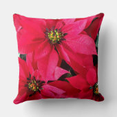 赤いポインセチア クッション (裏面)