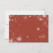 赤いポインセチア 常緑のクリスマス ゴールド  出欠確認返信 出欠カード (裏面)