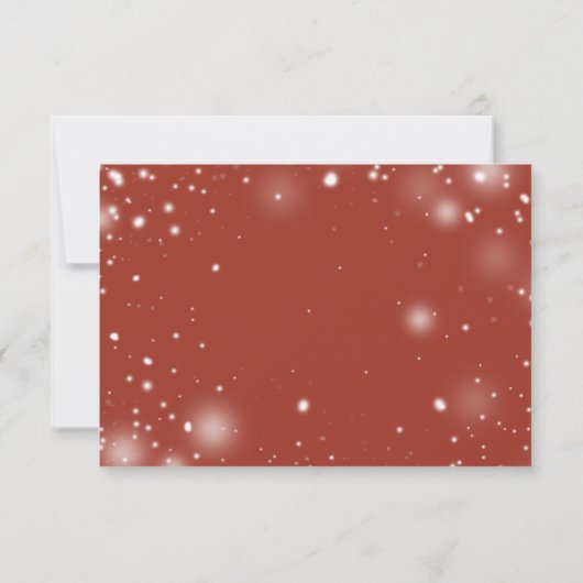 赤いポインセチア 常緑のクリスマス ゴールド 返信お願いします 出欠カード (裏面)