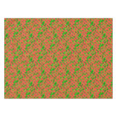 赤いポインセティアスと緑のヒイラギ テーブルクロス (正面(横))