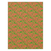 赤いポインセティアスと緑のヒイラギ テーブルクロス (正面)