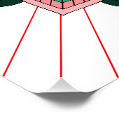 赤いポスターのマンダラパターン02 ポスター (コーナー)