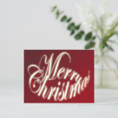 赤いポストカードのクリスマス シーズンポストカード (スタンド正面)